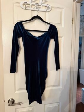 Nookie Teal Velvet Dress